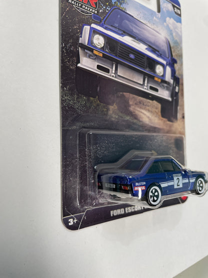 Hot Wheels 1/64 Silver Series Rally Racers Ford Escort RS 2000 Blue - JKX63 - Damaged Box