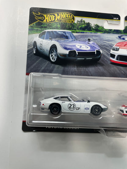 Hot Wheels 1/64 Premium Car Culture 2 Pack Toyota 2000GT & Toyota Supra White - JBL03