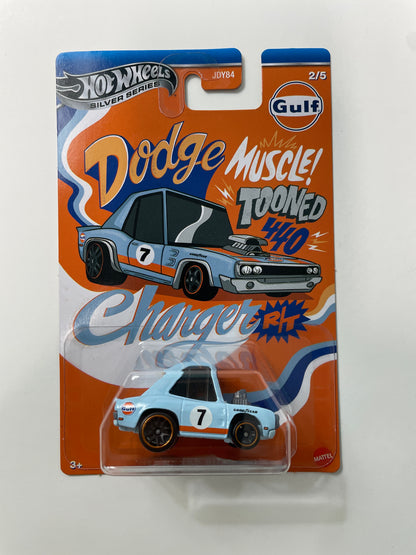Hot Wheels 1/64 Noppo Gulf Racing Tooned ‘70 Dodge Charger Blue