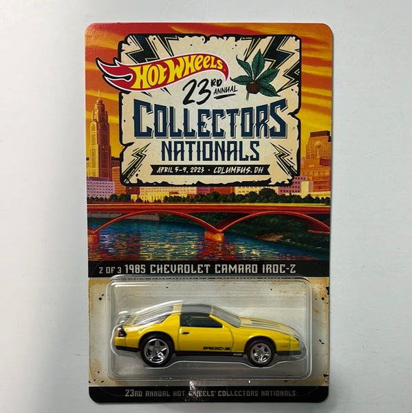 Hot Wheels 1/64 2023 Columbus Convention 1985 Chevrolet Camaro Iroc-Z Yellow #4043