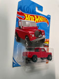 Hot Wheels 1/64 Land Rover Series III Pickup Red - Damaged Card