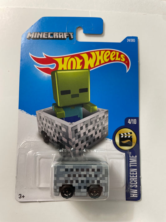 Hot Wheels 1/64 Minecart Grey