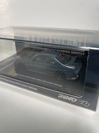 Inno64 1/64 Top Secret Nissan Skyline GT-R BCNR33 Tokyo Auto Salon Hong Kong 2025 Event Edition Blue - IN64-R33TS-TASHK25