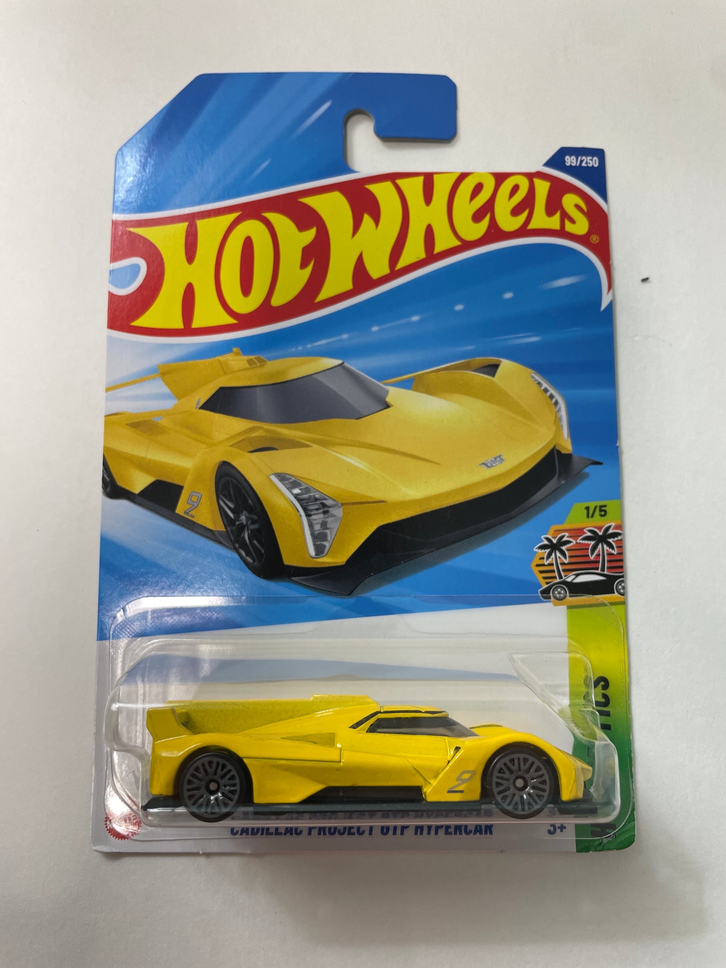 Hot Wheels 1/64 Cadillac Project GTP Hypercar Yellow - Damaged Box