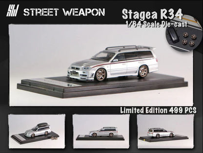 1/64 Street Weapon Nissan Stagea R34 Nismo Silver