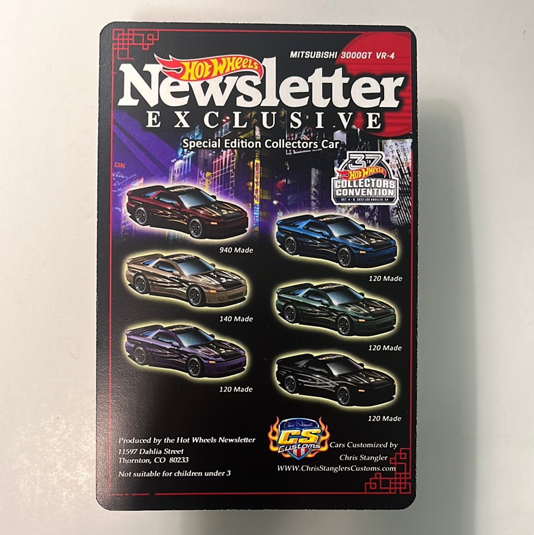 Hot Wheels Convention Newsletter Mitsubishi 3000GT VR-4 Green