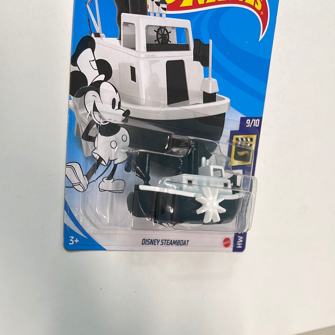 Hot Wheels 1/64 Mickey Mouse Disney Steamboat White & Black