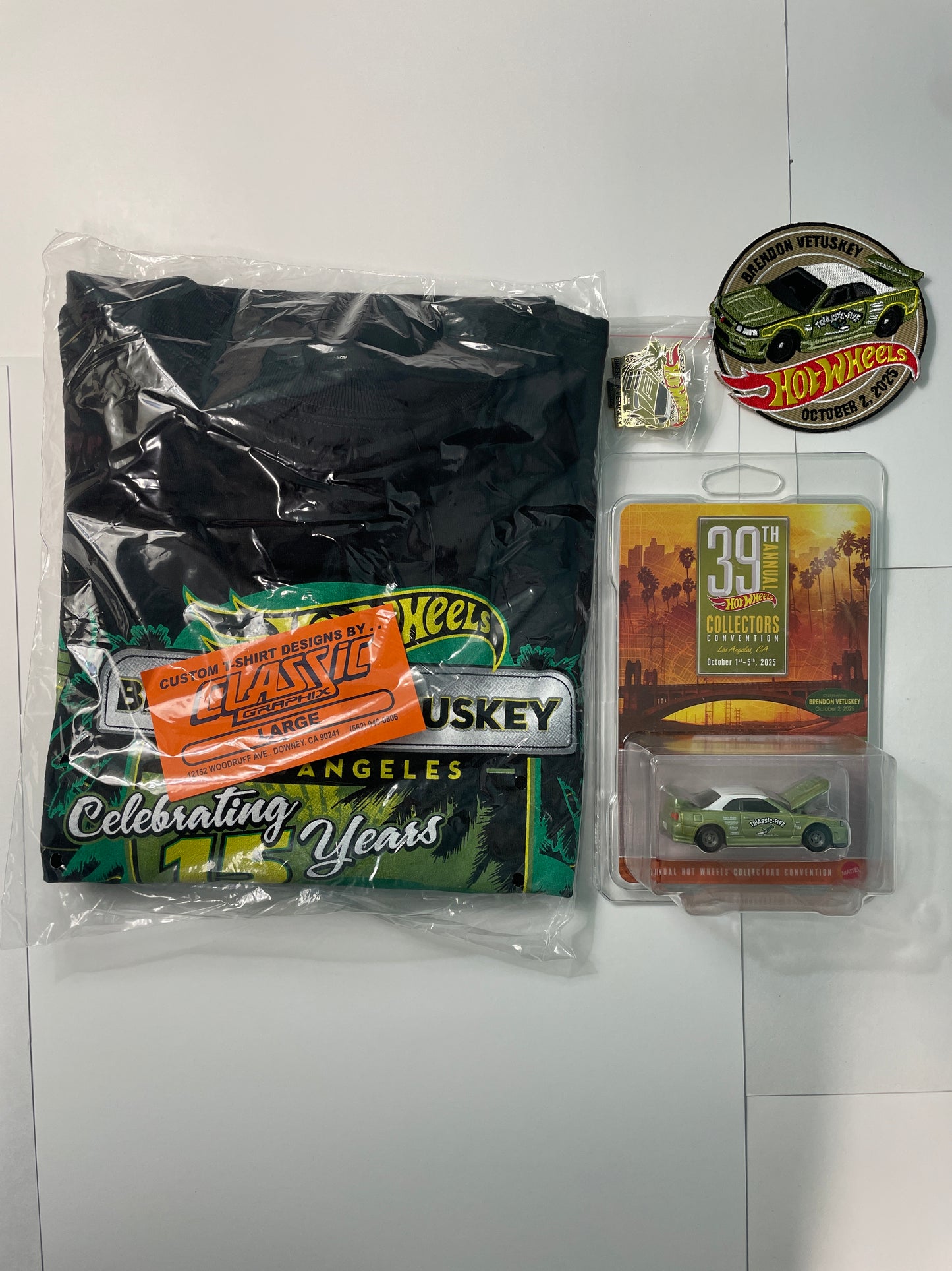 Hot Wheels 1/64 39th Annual Collectors Convention Los Angeles Brendon Vetuskey Set #605 Nissan Skyline GT-R BNR34 Green