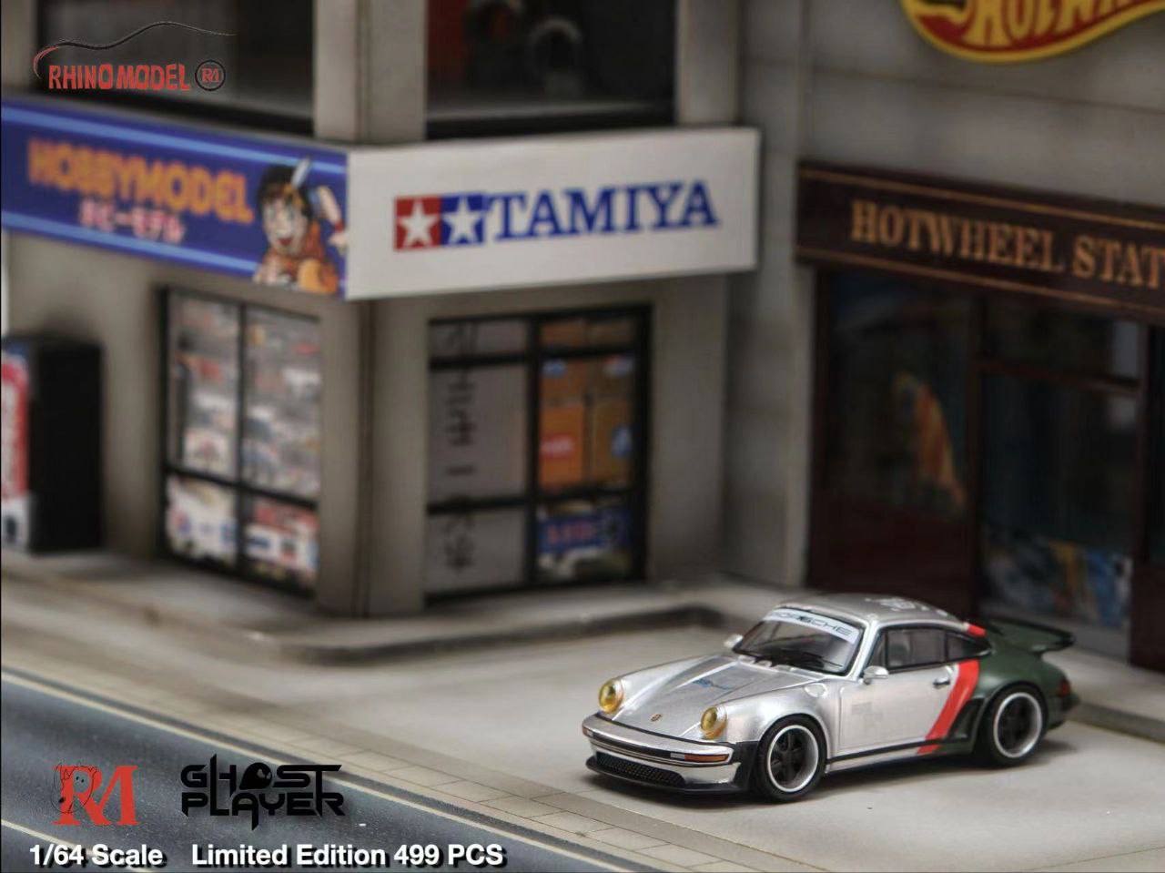 Ghost Player 1/64 Porsche Singer Turbo Study Cyberpunk Livery Silver
