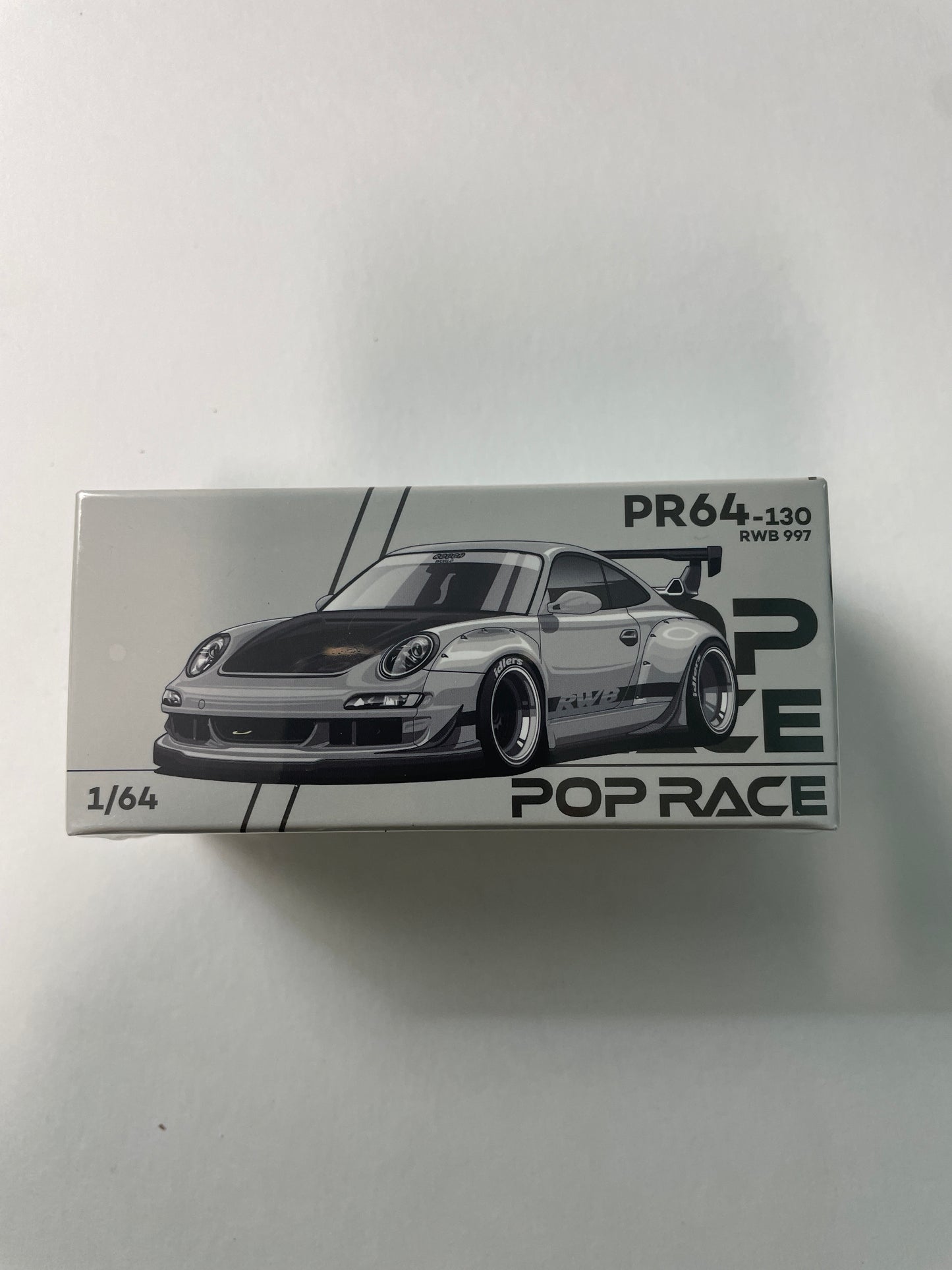 Pop Race 1/64 Porsche RWB 997 Silver