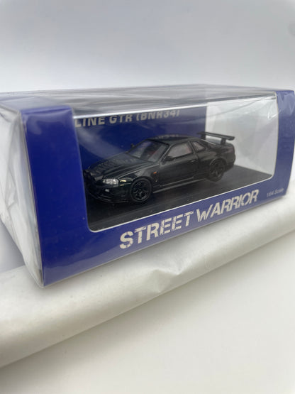 Street Warrior 1/64 Nissan Skyline GT-R BNR34 Z-Tune Drift Black