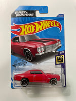 Hot Wheels 1/64 ‘70 Chevrolet Chevelle SS Fast n Furious Red - Damaged Card