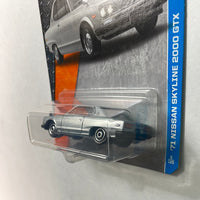 Matchbox 1/64 ‘71 Nissan Skyline 2000 GTX Grey - Damaged Card