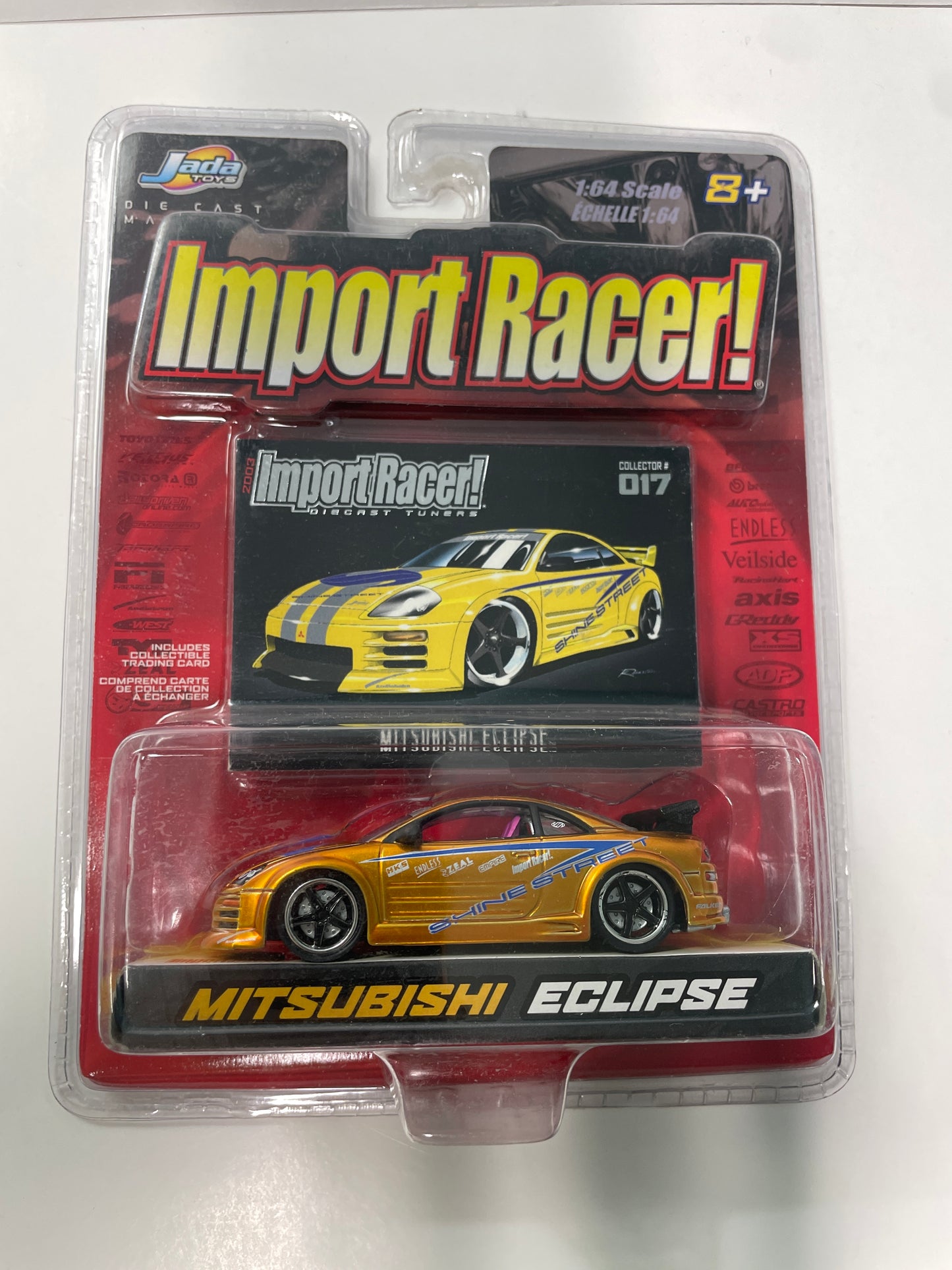 Jada 1/64 Import Racer Mitsubishi Eclipse Orange - 12005 - Damaged Box