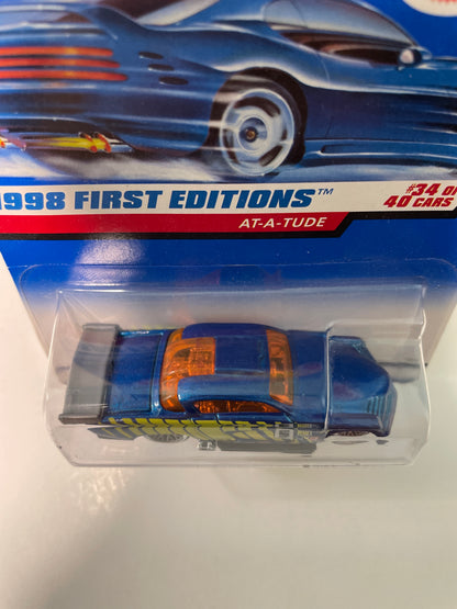 Hot Wheels 1/64 AT-A-Tude Blue - Damaged Box