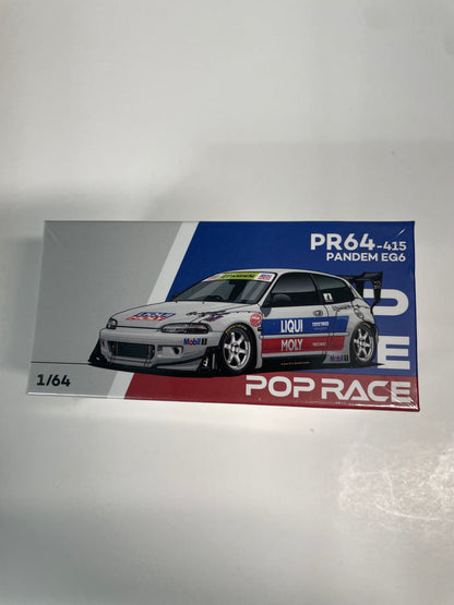 Pop Race 1/64 Pandem Honda EG6 White - PR64-0415
