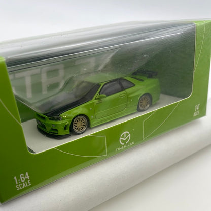 Time Micro 1/64 Nissan Skyline GT-R R34 Green