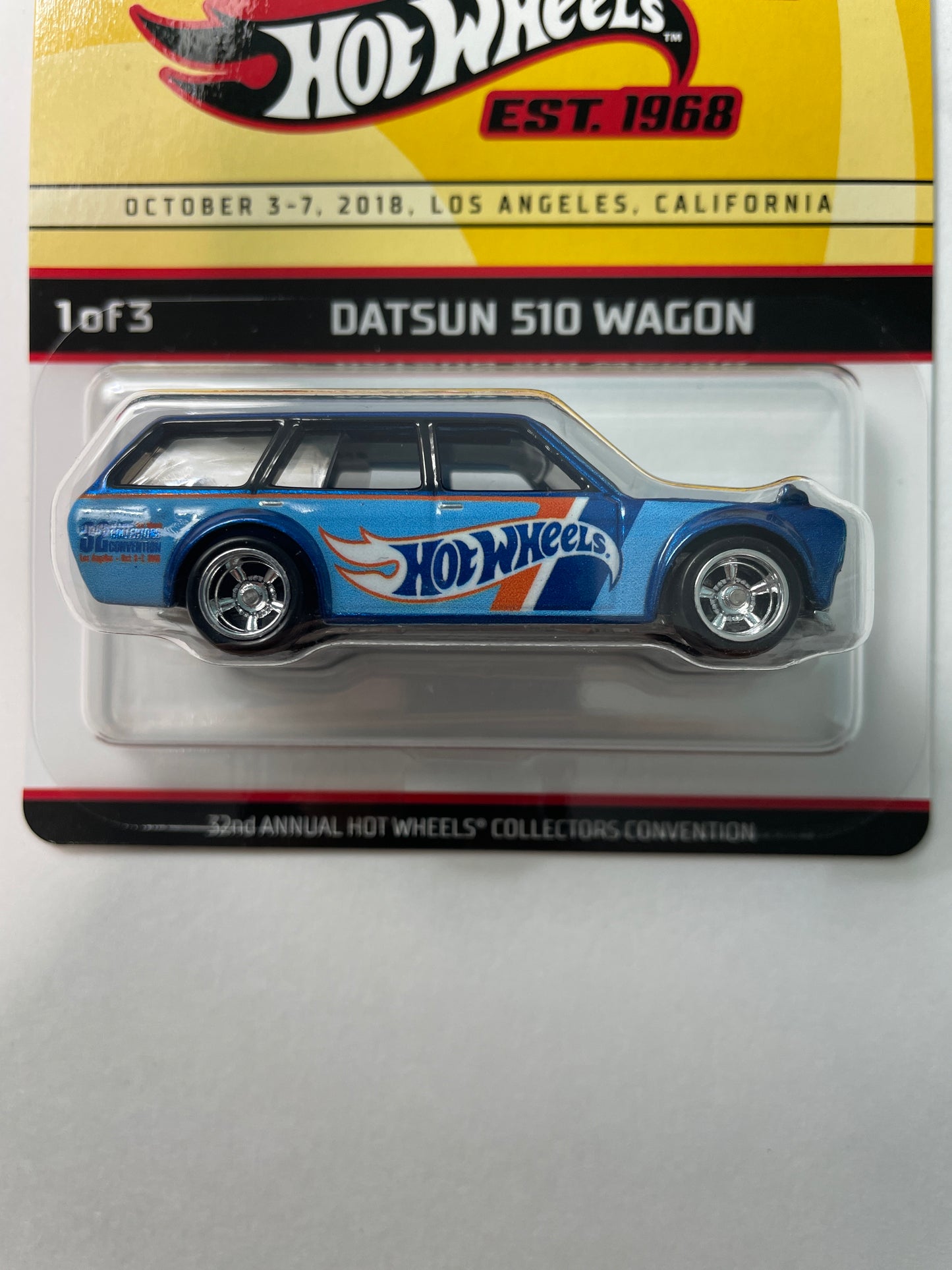 Hot Wheels 1/64 32th Annual Collectors Convention Los Angeles Datsun 510 Wagon Blue