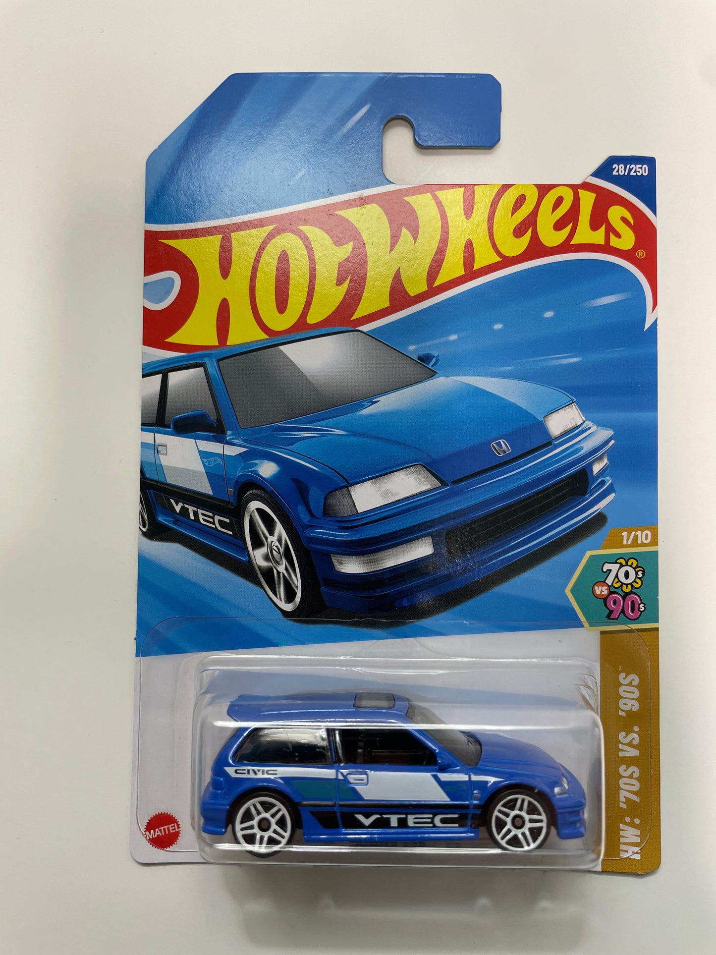 Hot Wheels 1/64 ‘90 Honda Civic EF Blue