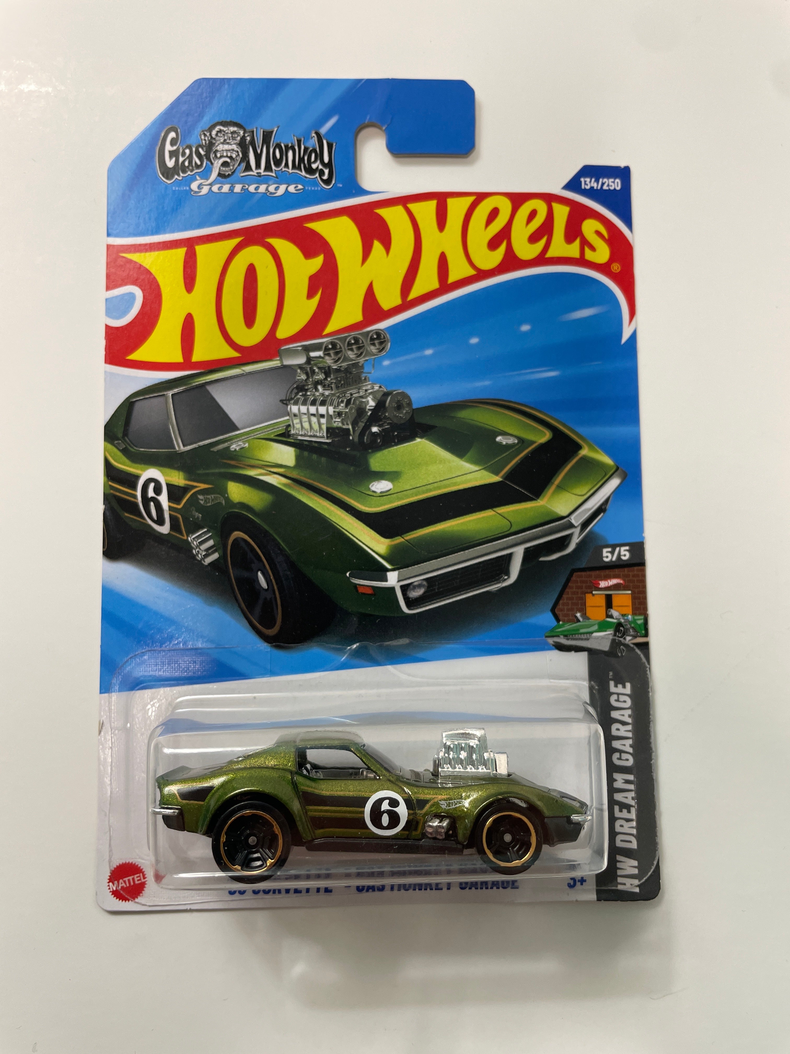 Hot Wheels 1/64 '68 Chevrolet Corvette - Gas Monkey Garage Green