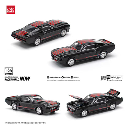 Pop Race 1/64 Ford Shelby Mustang GT500 Dark Chrome - PR64-0218