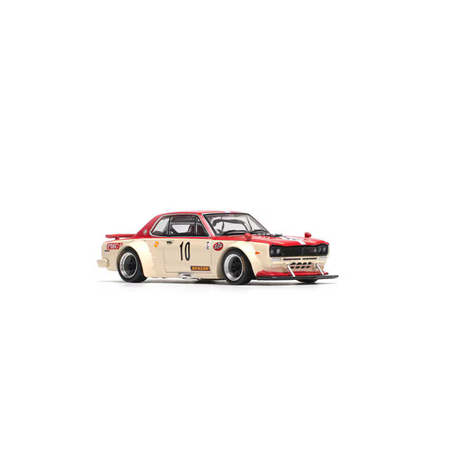 Pop Race 1/64 Nissan Skyline GT-R V8 Drift Hakosuka Watanabe Red - PR64-0075