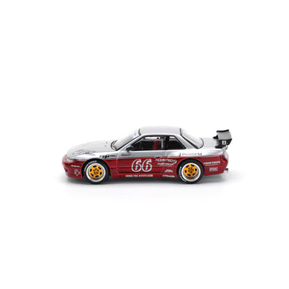 Pop Race 1/64 Pandem Nissan Silvia S13 - Moontech Red - PR64-0258