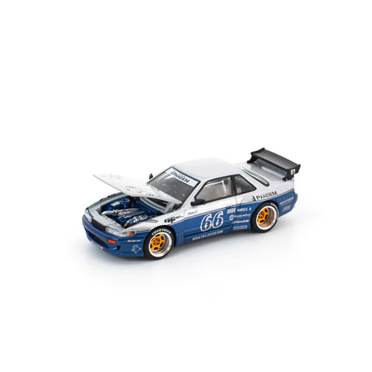 Pop Race 1/64 Pandem Nissan Silvia S13 Moontech Blue - PR64-0264