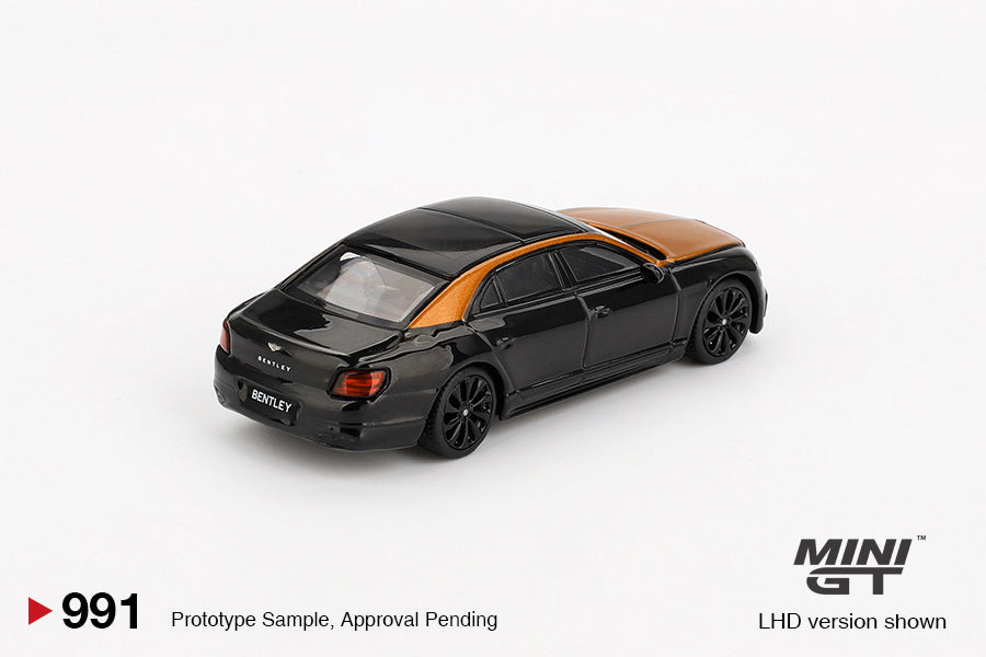 Mini GT 1/64 Bentley Flying Spur Orange Flame / Onyx Black - MGT00991