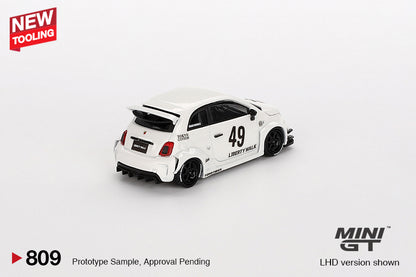 Mini GT 1/64 LB-WORKS x Abas Works ABARTH 595 Gara White