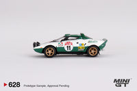 Mini GT 1/64 Lancia Stratos HF 1975 Rally Sanremo Winner #11 White & Green