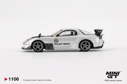 Mini GT 1/64 Mazda RX-7 RE-Amemiya Silver Metallic - MGT01106