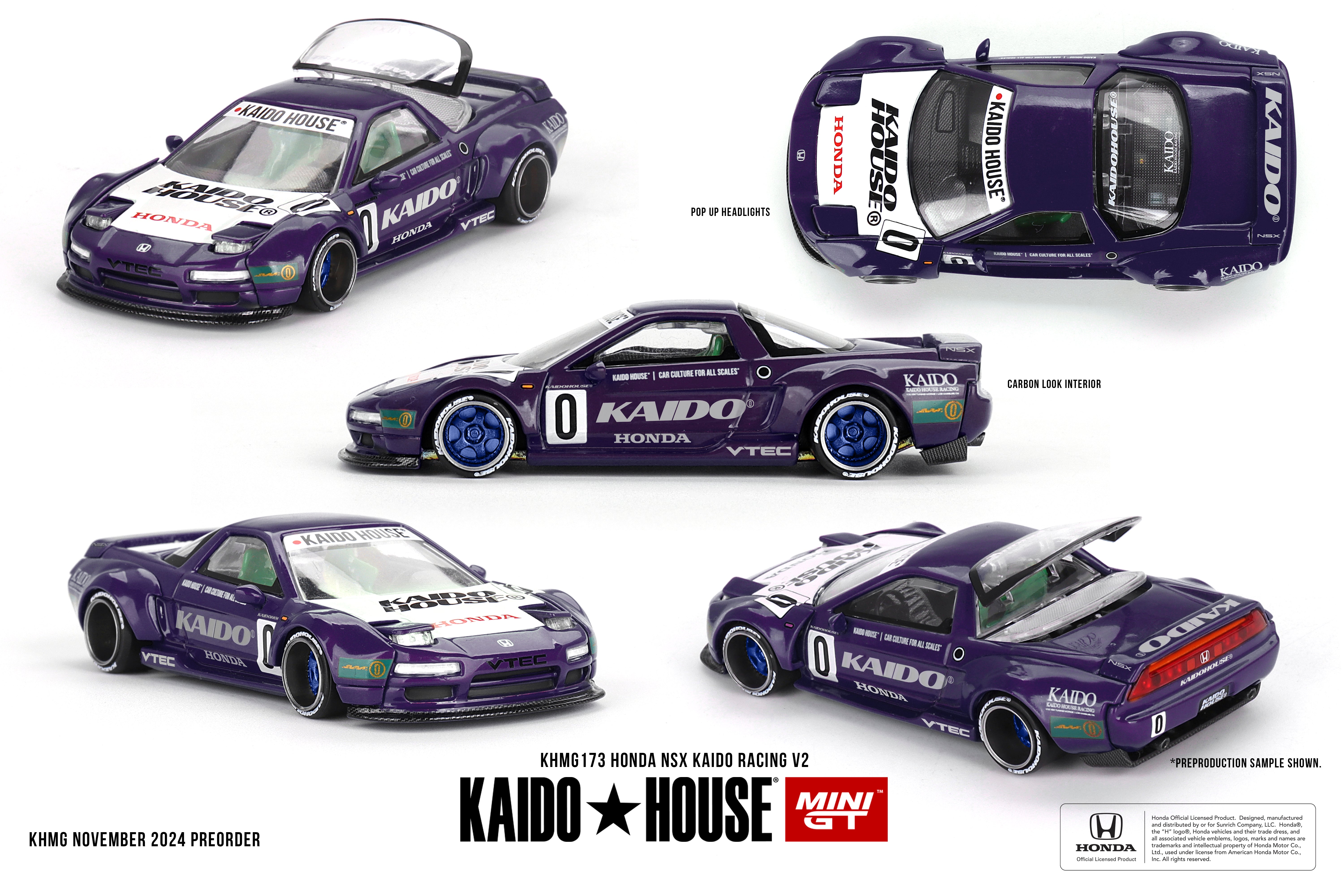 Mini GT x Kaido House 1/64 Honda NSX Kaido Racing V2 Purple