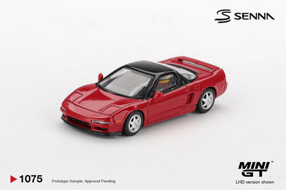 Mini GT 1/64 Honda NS-X Prototype Midship Sports 1989 Ayrton Senna w/ Figure Red - MGT01075