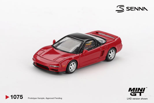 Mini GT 1/64 Honda NS-X Prototype Midship Sports 1989 Ayrton Senna w/ Figure Red - MGT01075