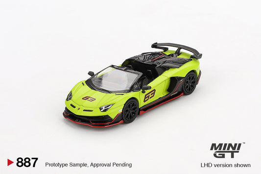 Mini GT 1/64 Lamborghini Aventador SVJ 63 Roadster Verde Shock Green