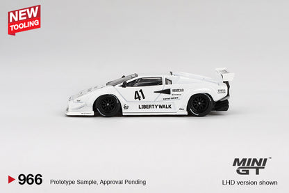 Mini GT 1/64 Lamborghini Countach LB-WORKS 2024 Tokyo Auto Salon White