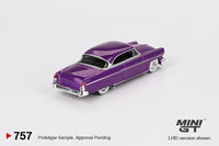 Mini GT 1/64 Lincoln Capri Hot Rod 1954 Purple Metallic