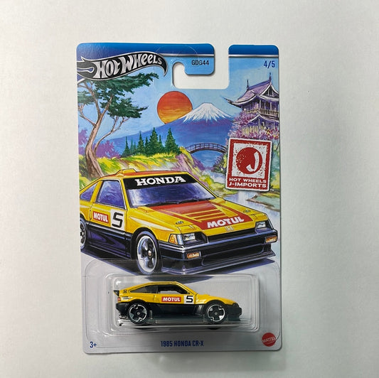 Hot Wheels 1/64 J-Imports 1985 Honda CR-X Motul 5 Yellow