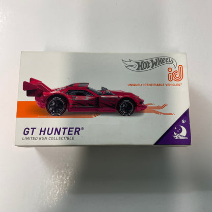 Hot Wheels GT Hunter toy car packaging on a white background