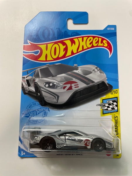 Hot Wheels 1/64 2016 Ford GT Race Grey - Damaged Card