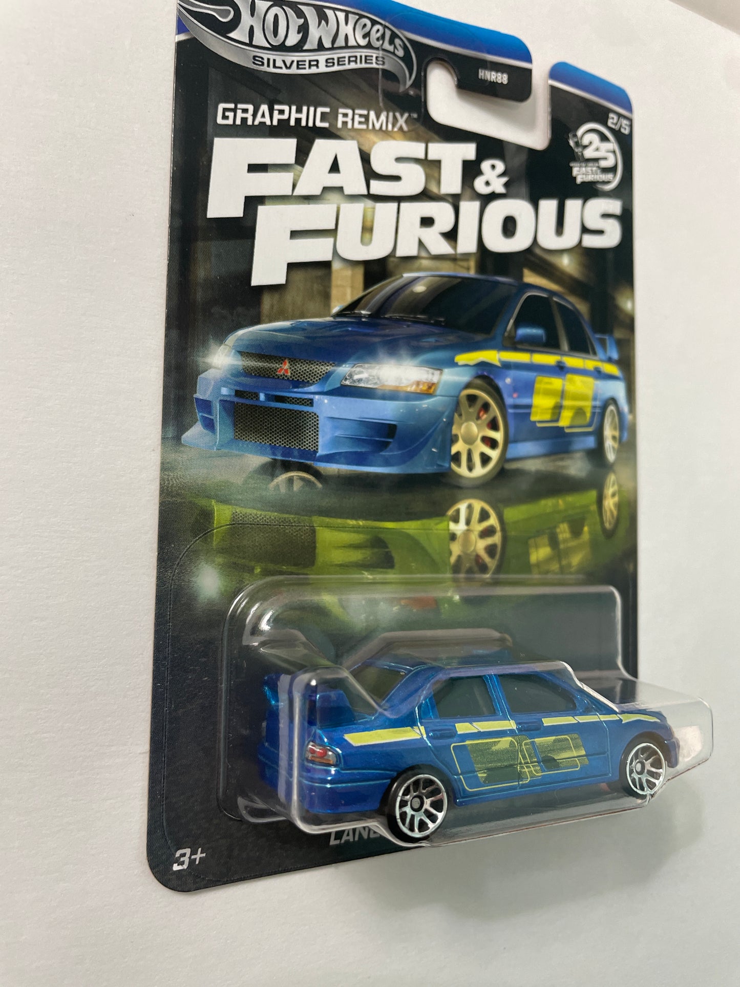 Hot Wheels 1/64 Silver Series Graphic Remix Fast & Furious Mitsubishi Lancer Evolution VII Blue - JBY47