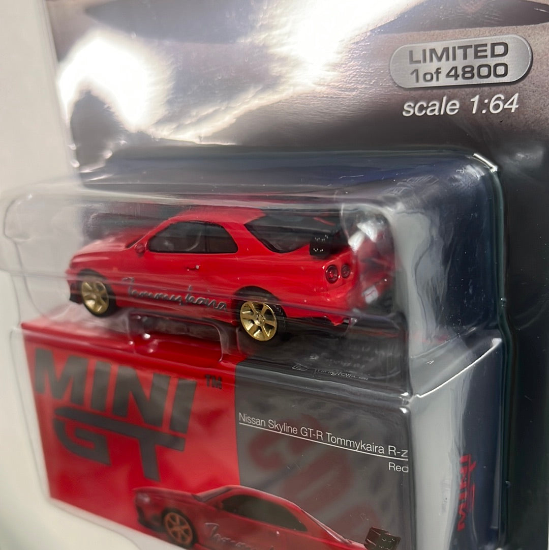 Mini GT 1/64 Nissan Skyline GT-R R34 Tommykaira R-z Red – Mijo Exclusives