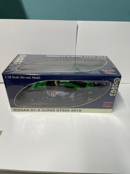 Ebbro 1/18 Nissan GT-R Super GT500 2015 D'Station Advan GT-R Super GT500 Rd.4 Fuji Winner n24 Black & Green