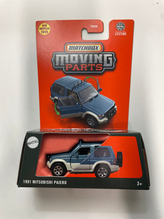Matchbox 1/64 Moving Parts 1991 Mitsubishi Pajero Blue