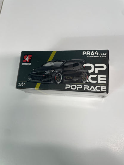 Pop Race 1/64 Philippine Manila Exclusive Pandem GR Toyota Yaris Black
