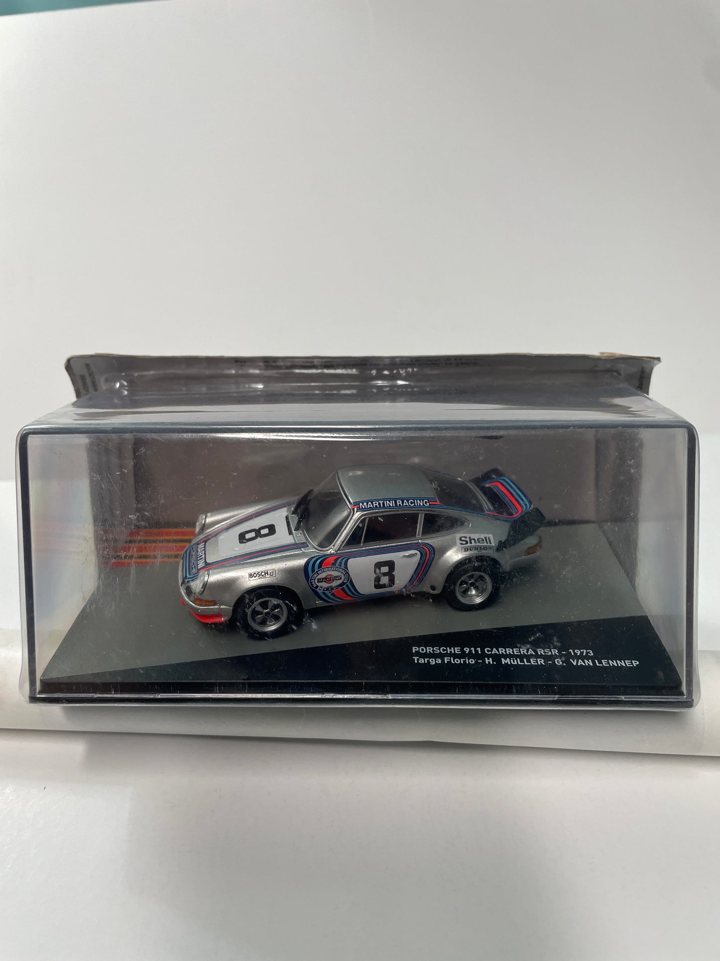 Altaya 1/43 Porsche 911 Carrera RSR 1973 Targa Florio #8 Silver
