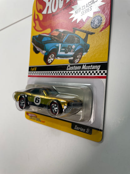 Hot Wheels 1/64 RLC Neo-Classics Series Custom Mustang Gold