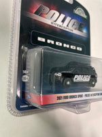 Greenlight 1/64 Hobby Exclusive 2021 Ford Bronco Sport Police Interceptor Concept Black