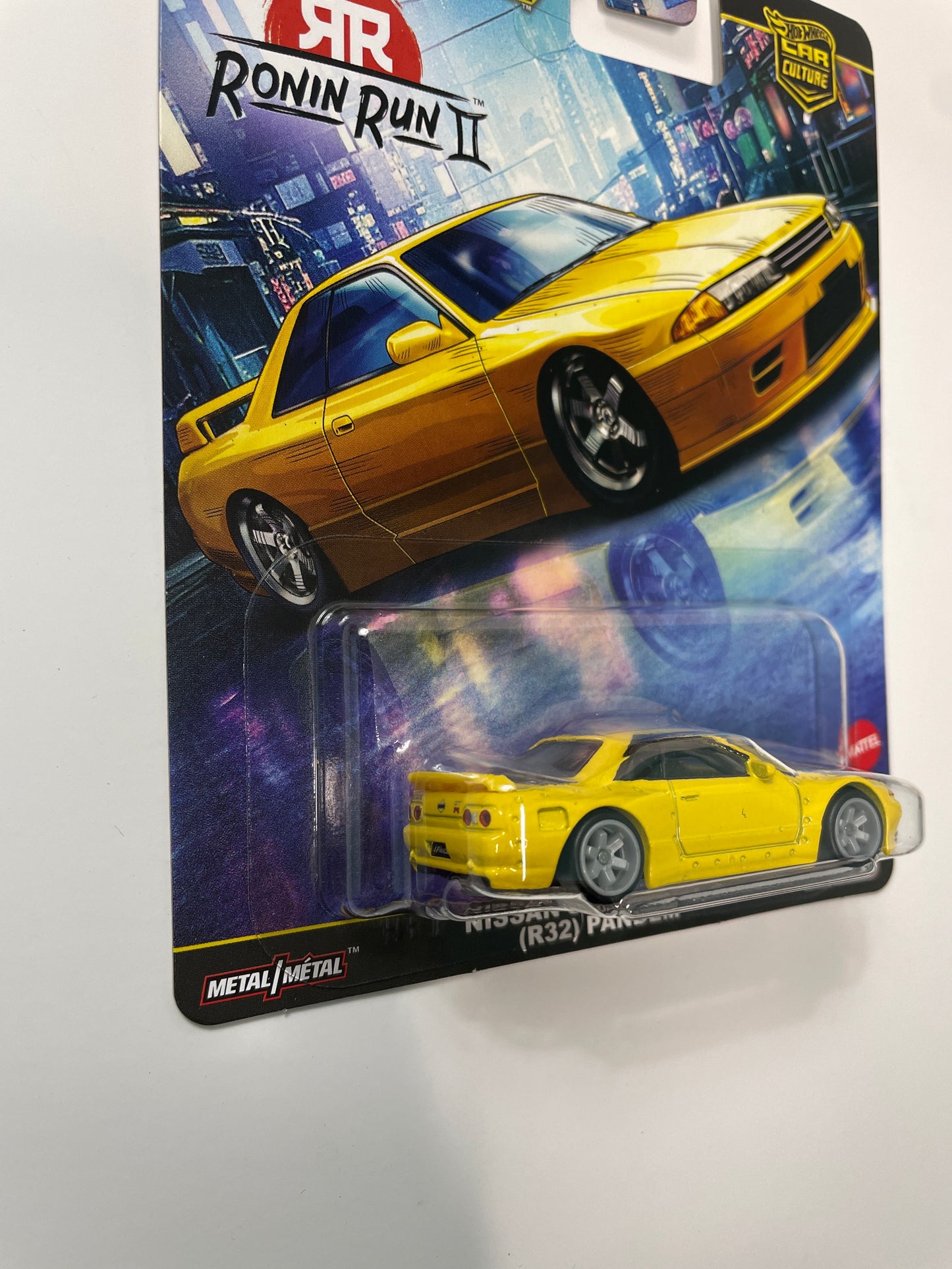 Hot Wheels 1/64 Car Culture Ronin Run II Nissan Skyline GT-R (R32) Pandem Yellow - JBK88